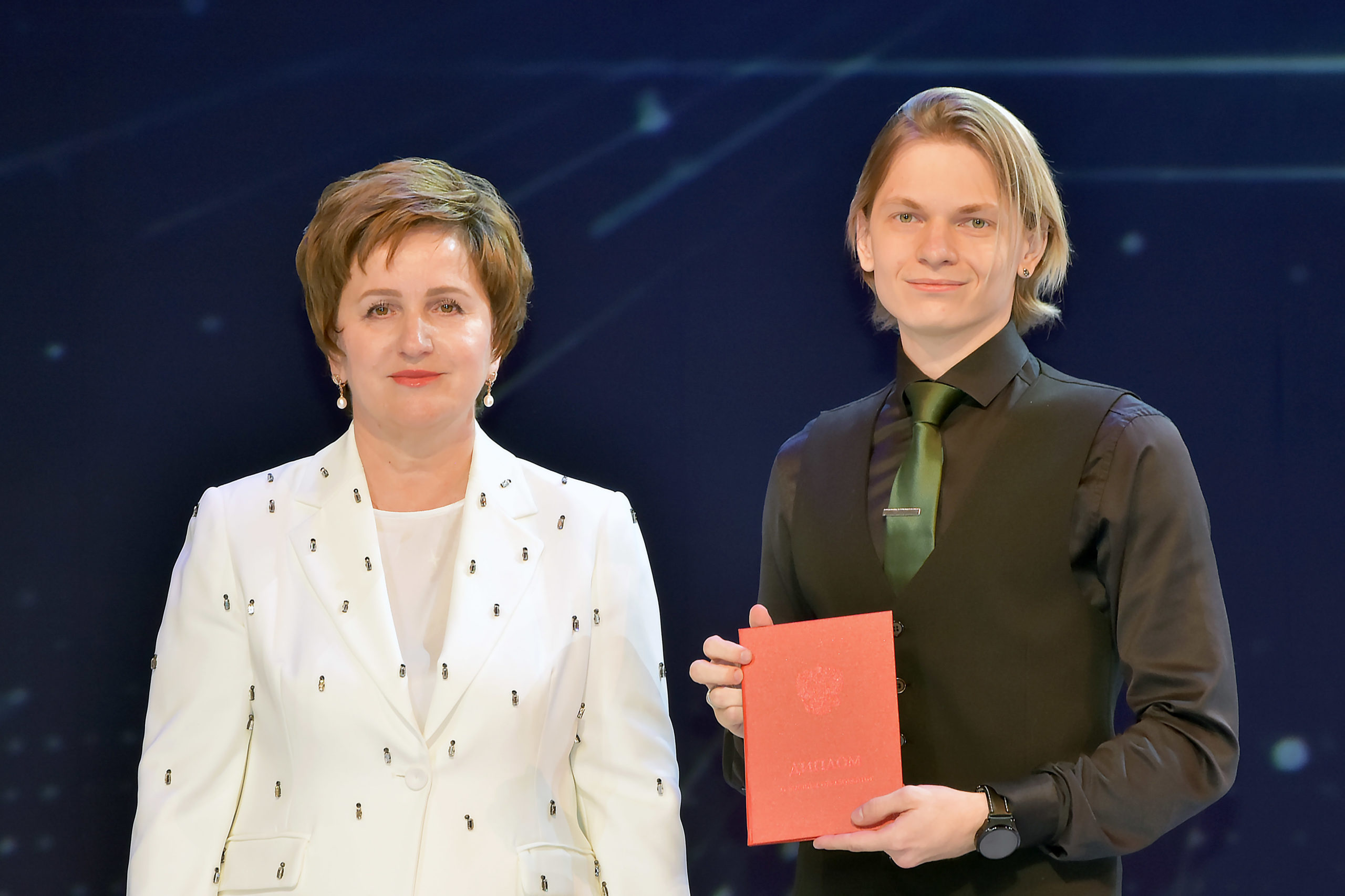 Students in specialized lecture room