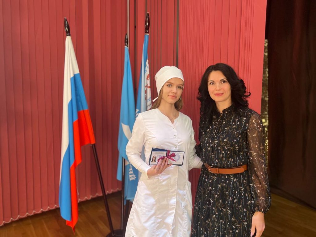 Students observing a lecture demonstration