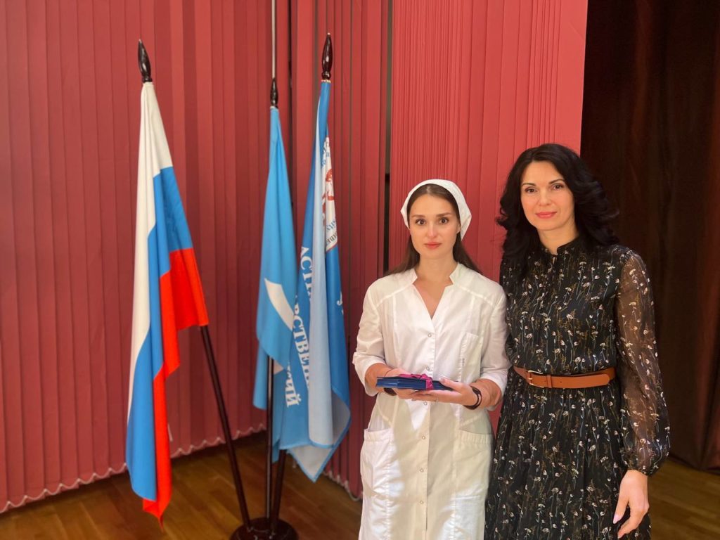 Student practicing skills in a simulation center